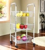 Stainless Stee 12 X 12 inches Kitchen Trolley with 3 Racks