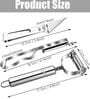 Stainless Steel 3-In-1 Julienne Vegetable Peeler
