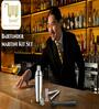 Stainless Steel 6 Pcs Bartender Martini Kit Set (Black/Silver)