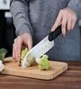 Stainless Steel Chef Knife with Anti-Slip Handle (Black)