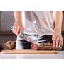 Stainless Steel Chef Knife with Anti-Slip Handle (Blue)