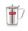 Stainless Steel Coffee Serving Pot with Handle & Lid, Strong and Sturdy, Spill Proof Pouring, 650 ML