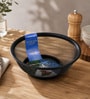 Stainless Steel Colander Basket with Rim (Black)
