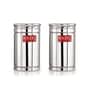 Silver 1.8 Ltr Stainless Steel (Set of 2) Airtight Storage Container