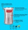 Stainless Steel Damru Shape Jumbo Water Lassi Glass, 650 ML