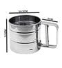 Stainless Steel Flour Sifter Hand Press Atta Channi Cup for Flour Sugar & Coffee Powder
