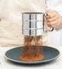 Stainless Steel Flour Sifter Hand Press Atta Channi Cup for Flour Sugar & Coffee Powder