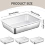 Set of 2 Stainless Steel Food Storage Container with Lids