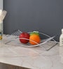 Stainless Steel Fruit Basket In Silver 