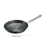 30cm Hard Anodized Frying Pan with Steel Lid