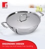 Stainless Steel Induction Friendly 2.35 Ltrs Kadhai with Lid