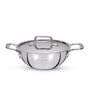 Stainless Steel Induction Friendly 2.35 Ltrs Kadhai with Lid