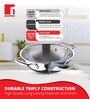Stainless Steel Induction Friendly 3.1 Ltrs Kadhai with Lid