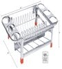 Stainless Steel Kitchen Basket In Silver