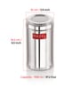 Silver 1.1Ltr Stainless Steel (Set of 6) Storage Container With Transparent Lid