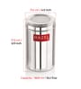 Silver 1.6 Ltr Stainless Steel  Storage Container With Transparent Lid