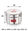 Silver (200, 300, 400 ML) Stainless Steel 3 Pcs Heavy Gauge Premium Airtight Storage Container
