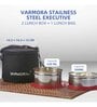 Varmora SS Executive |Stainless Steel Lunch Box with Insulated Carry Bag | Airtight & Leak-Proof | FDA Approved & BPA-Free- 390ml and 520 ml containers- Raspberry Pink