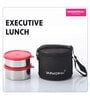 Varmora SS Executive |Stainless Steel Lunch Box with Insulated Carry Bag | Airtight & Leak-Proof | FDA Approved & BPA-Free- 390ml and 520 ml containers- Raspberry Pink