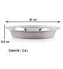 Stainless Steel Parat | Steel Parat For Dough Flour Kneading|Atta Parat Steel For Kitchen, 31 cm, 2400 ML