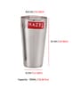 Stainless Steel Plain Traditional Jumbo Water Lassi Glass Set of 6, 750 ML Each