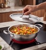 Stainless Steel PureCook Triply Kadhai With Stainless Steel Lid 3 Litre