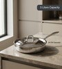 Stainless Steel PureCook Triply Straight Saute Fry Pan With Stainless Steel Lid 3 Litre
