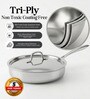 Stainless Steel PureCook Triply Straight Saute Fry Pan With Stainless Steel Lid 3 Litre