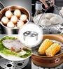 Stainless Steel Round Egg Steamer Rack Heatproof Stackable 7 Holes Stand Egg Box Kitchen Multipurpose Trivet Insert For Pot Accessories And Pressure Cooker Pans Steam Boiling (Silver)