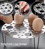 Stainless Steel Round Egg Steamer Rack Heatproof Stackable 7 Holes Stand Egg Box Kitchen Multipurpose Trivet Insert For Pot Accessories And Pressure Cooker Pans Steam Boiling (Silver)