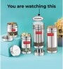 Silver Stainless Steel Transparent See Through 1200 ml Storage Container