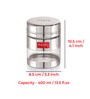 Silver Stainless Steel Transparent See Through 400 ml Storage Container