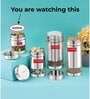 Silver Stainless Steel Transparent See Through 400 ml Storage Container