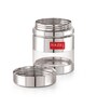 Silver Stainless Steel Transparent See Through 400 ml Storage Container
