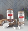 Silver 600 ml Stainless Steel Transparent See Through (Set of 2) Storage Container