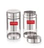 Silver 600 ml Stainless Steel Transparent See Through (Set of 2) Storage Container