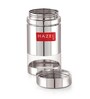 Silver 600 ml Stainless Steel Transparent See Through (Set of 2) Storage Container
