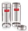 Silver 950 ml Stainless Steel Transparent See Through (Set of 2) Storage Container