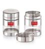 Silver 400 ml Stainless Steel Transparent See Through (Set of 2) Storage Container