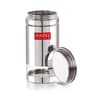 Silver 1200 ml Stainless Steel Transparent See Through (Set of 2) Storage Container