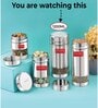 Silver 1200 ml Stainless Steel Transparent See Through (Set of 2) Storage Container