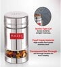 Silver 600 ml Stainless Steel Transparent See Through (Set of 2) Storage Container