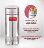 Silver 950 ml Stainless Steel Transparent See Through (Set of 2) Storage Container