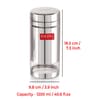 Silver 1200 ml Stainless Steel Transparent See Through (Set of 2) Storage Container