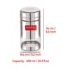 Silver 600 ml Stainless Steel Transparent See Through (Set of 2) Storage Container