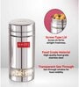 Silver 1200 ml Stainless Steel Transparent See Through (Set of 2) Storage Container