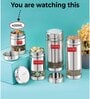 Silver 400 ml Stainless Steel Transparent See Through (Set of 6) Storage Container
