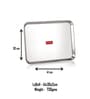 Stainless Steel Serving Tray Rectangle Premium Dining Table Plater, Extra Large, Silver, 41 x 30 cm