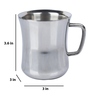 Lance 300ml Silver (Set of 2) Stainless Steel Coffee Mug