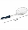 Stainless Steel Skimmer Strainer with Plastic Handle (Silver & Blue)